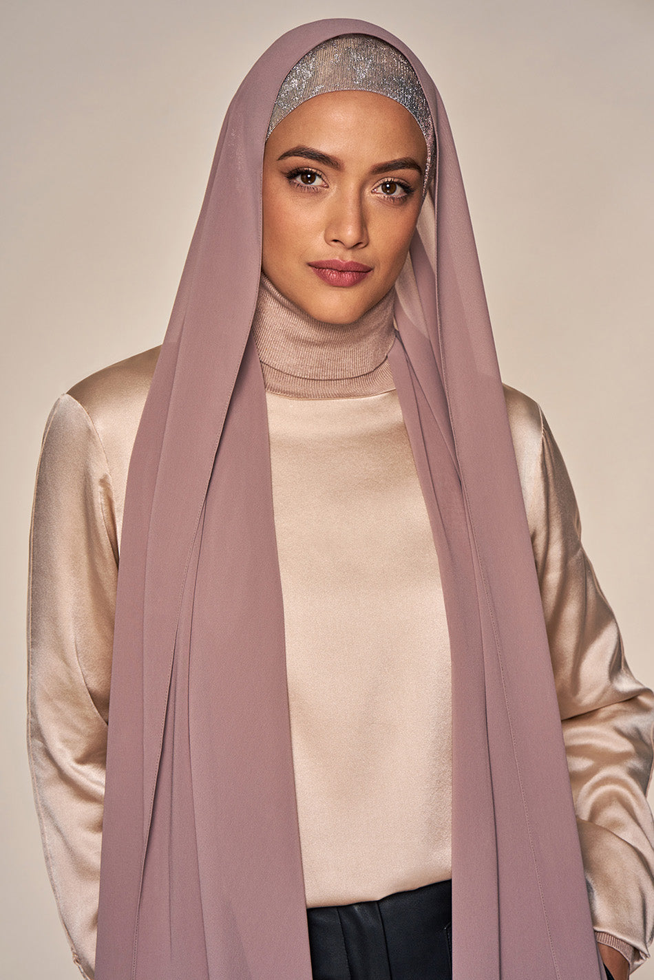 Metallic Underscarf - Brushed Platinum