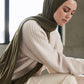 Premium Jersey Hijab - Dark Olive