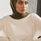 Premium Jersey Hijab - Dark Olive