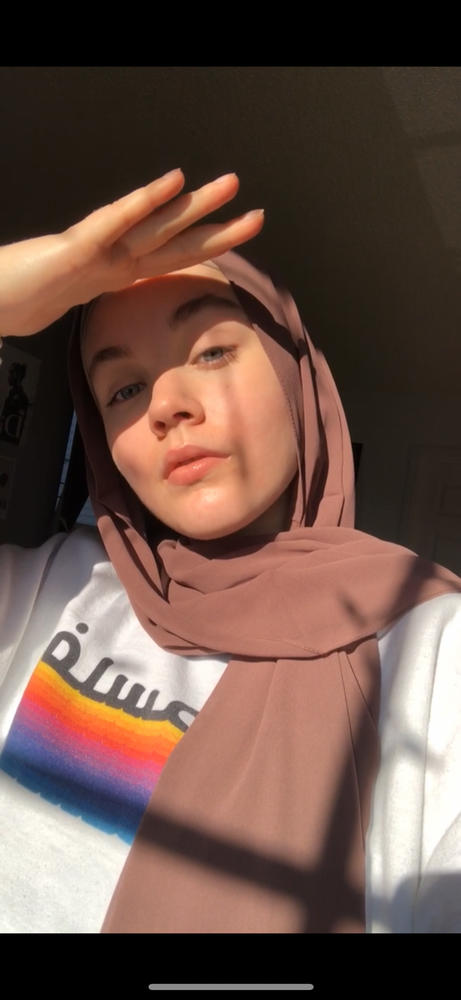Everyday Chiffon Hijab - Cocoa - Customer Photo From Saeli Ford