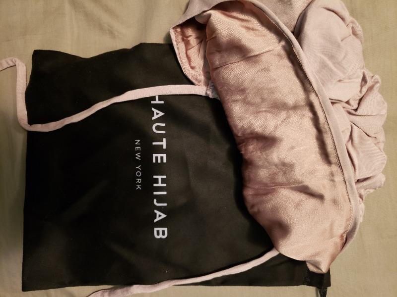 Silk-Blend Satin Underscarf - Mink - Customer Photo From Danielle M.