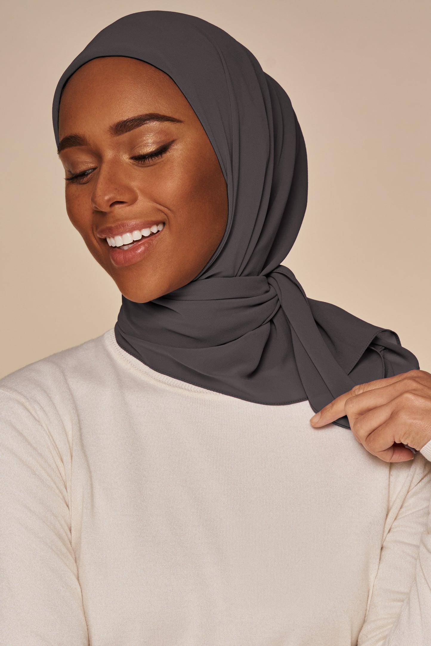 Everyday Chiffon Hijab - Gunmetal