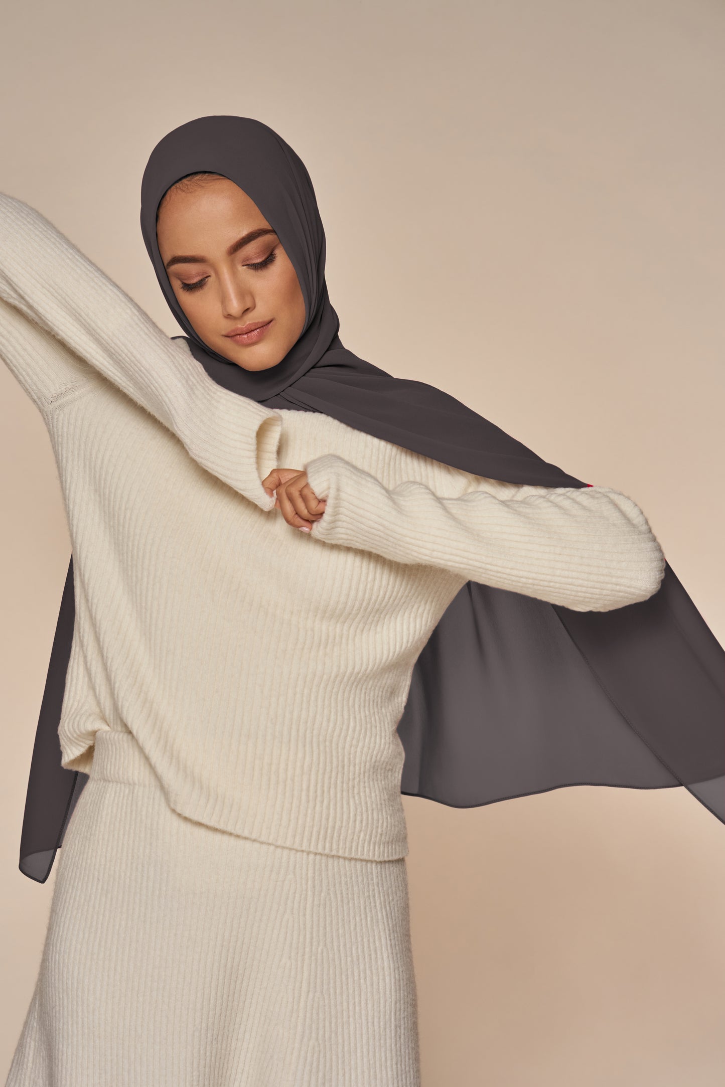 Everyday Chiffon Hijab - Gunmetal