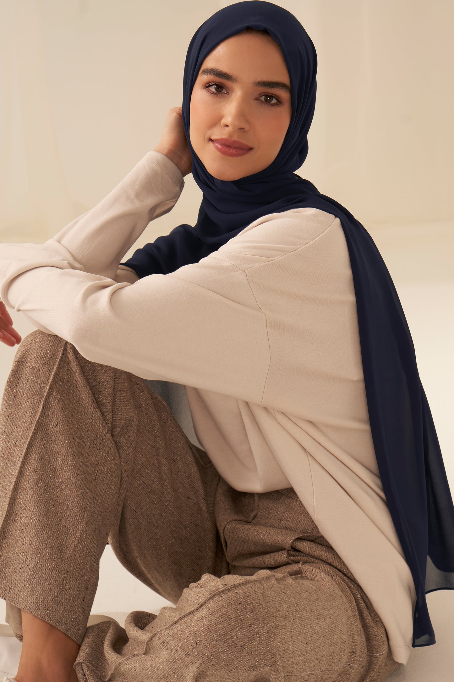 Everyday Chiffon Hijab - Navy