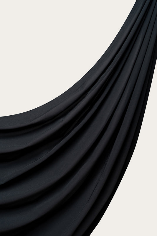 Recycled Chiffon Hijab - Black